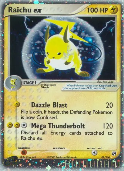 Raichu ex 98 — the most expensive Sandstorm card