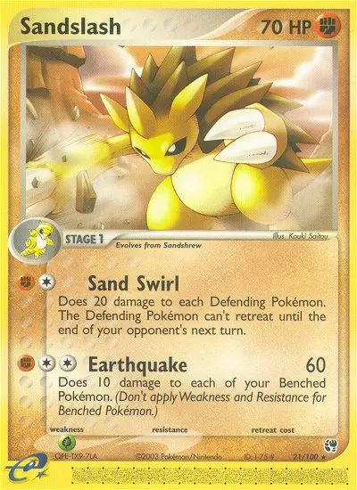 Sandslash 21 card from Sandstorm
