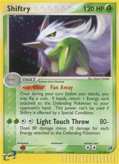Shiftry 12 — Sandstorm 12, Holofoil finish