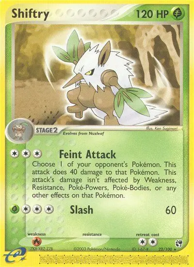Shiftry 22 card from Sandstorm