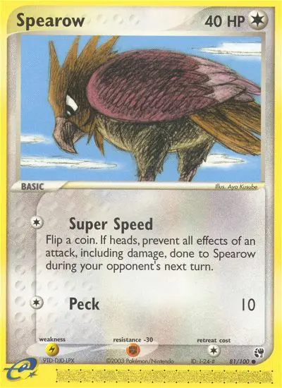 Spearow 81 card from Sandstorm