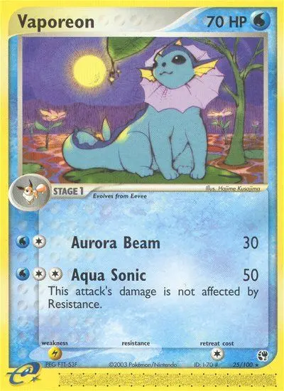 Vaporeon 25 — Sandstorm 25, Normal finish