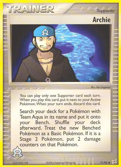 Archie 71 card from Team Magma vs Team Aqua