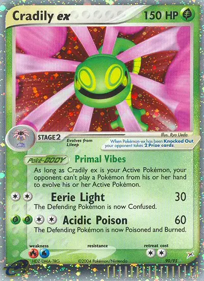Cradily ex 90 card from Team Magma vs Team Aqua