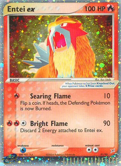 Entei ex 91 — the most expensive Team Magma vs Team Aqua card