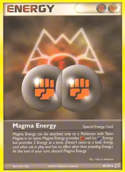 Magma Energy 87 — shown as an example of the Reverse Holofoil finish