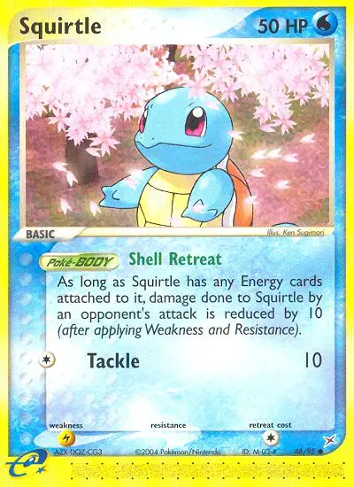 Squirtle 46 card from Team Magma vs Team Aqua