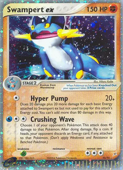 Swampert ex 95 card from Team Magma vs Team Aqua