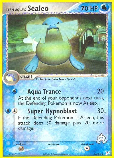 Team Aqua's Sealeo 16 card from Team Magma vs Team Aqua