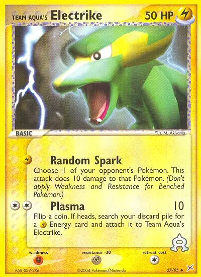 Team Aqua's Electrike 27 — Team Magma vs Team Aqua 27, Normal finish