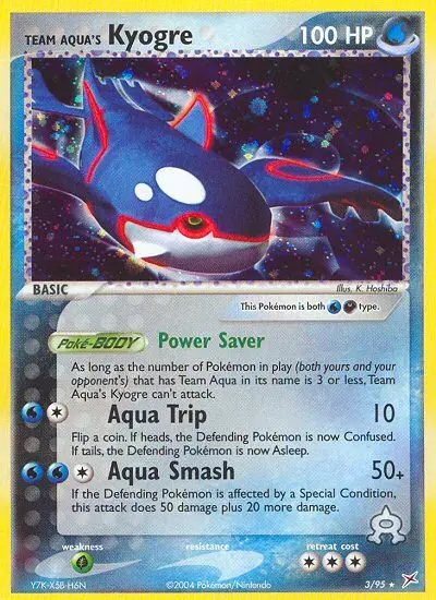 Team Aqua's Kyogre 3 card from Team Magma vs Team Aqua