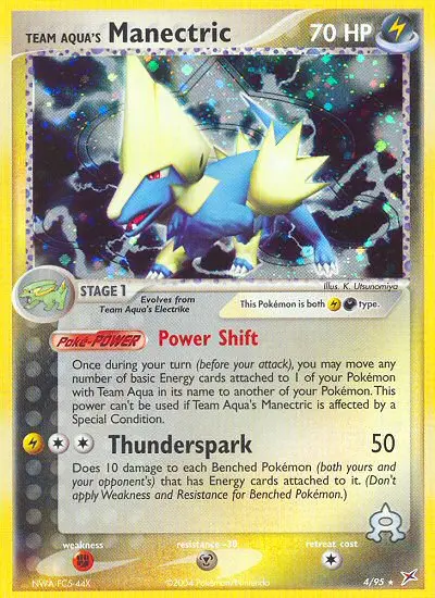 Team Aqua's Manectric 4 card from Team Magma vs Team Aqua