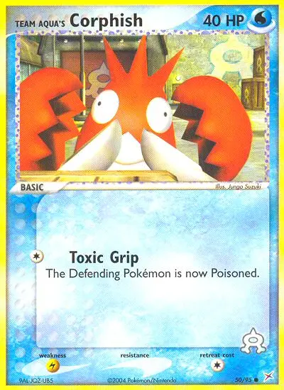 Team Aqua's Corphish 50 card from Team Magma vs Team Aqua