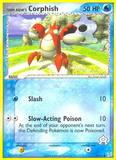 Team Aqua's Corphish 51 card from Team Magma vs Team Aqua