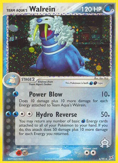 Team Aqua's Walrein 6 card from Team Magma vs Team Aqua