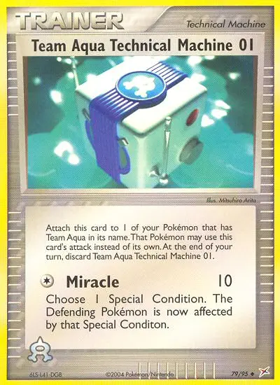 Team Aqua Technical Machine 01 79 — Team Magma vs Team Aqua 79, Normal finish