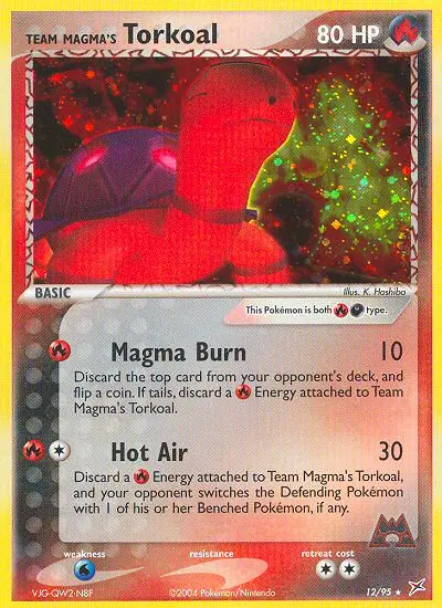 Team Magma's Torkoal 12 card from Team Magma vs Team Aqua