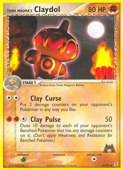 Team Magma's Claydol 33 card from Team Magma vs Team Aqua