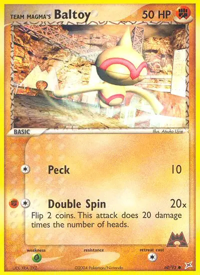 Team Magma's Baltoy 60 card from Team Magma vs Team Aqua