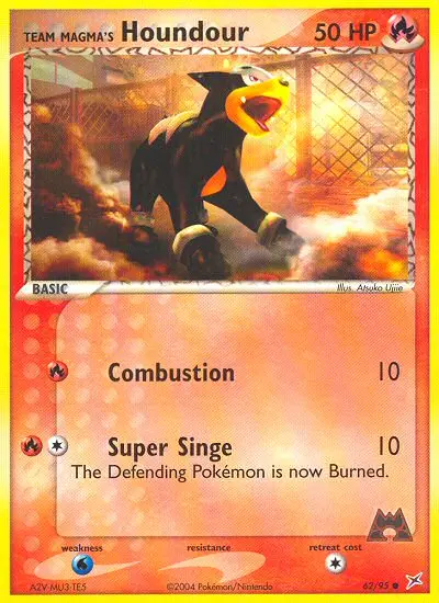 Team Magma's Houndour 62 card from Team Magma vs Team Aqua