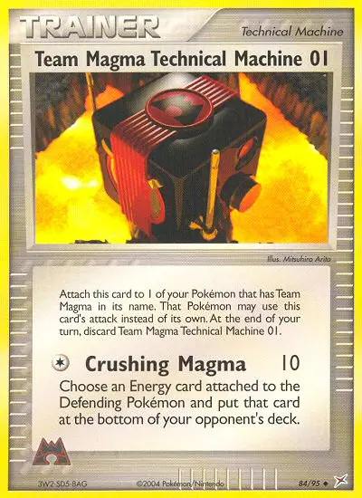 Team Magma Technical Machine 01 84 card from Team Magma vs Team Aqua