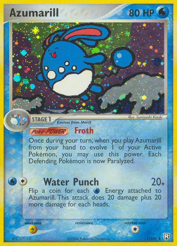Azumarill 1 — Team Rocket Returns 1, Holofoil finish