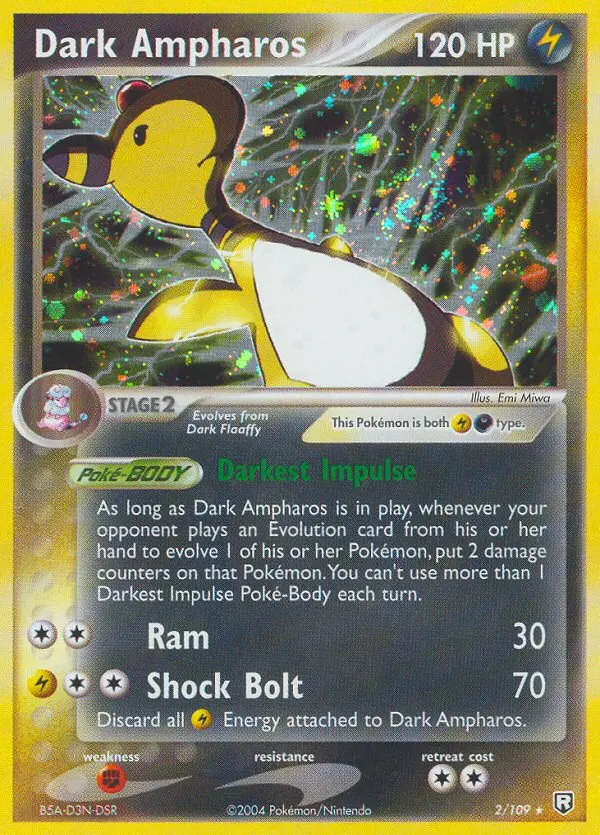 Dark Ampharos 2 — Team Rocket Returns 2, Holofoil finish