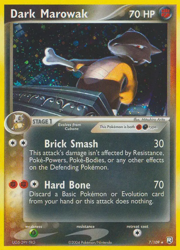 Dark Marowak 7 card from Team Rocket Returns
