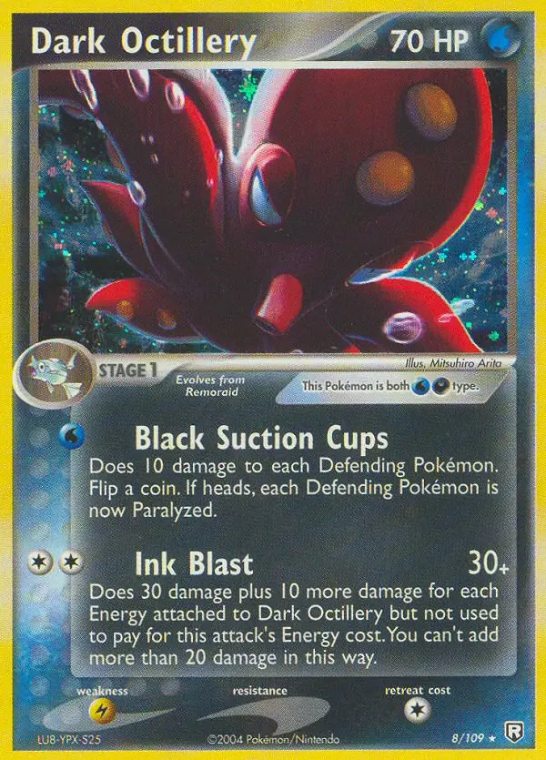 Dark Octillery 8 card from Team Rocket Returns