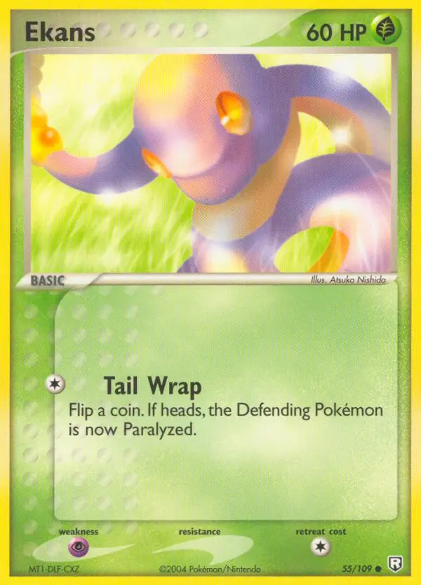 Ekans 55 card from Team Rocket Returns