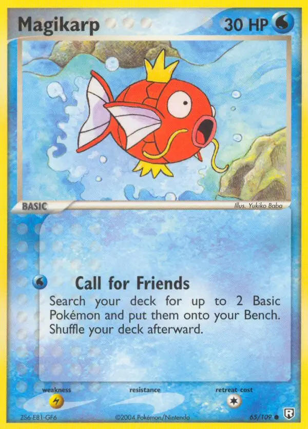 Magikarp 65 card from Team Rocket Returns