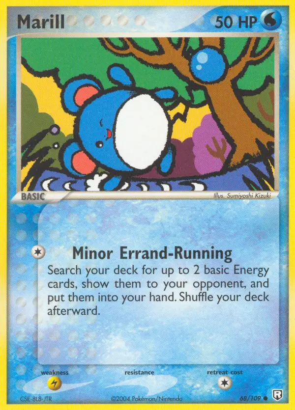 Marill 68 card from Team Rocket Returns