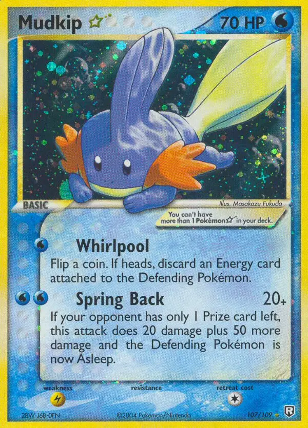 Mudkip ★ 107 card from Team Rocket Returns