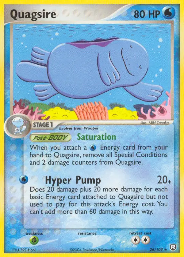 Quagsire 26 card from Team Rocket Returns