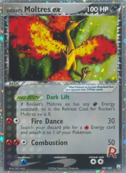 Rocket's Moltres ex 100 — Team Rocket Returns