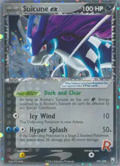 Rocket's Suicune ex 105 — Team Rocket Returns