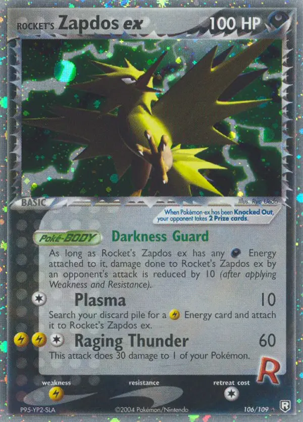 Rocket's Zapdos ex 106 — the most expensive Team Rocket Returns card