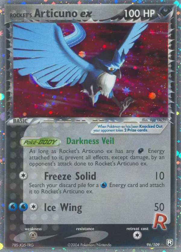 Rocket's Articuno ex 96 — Team Rocket Returns 96, Holofoil finish