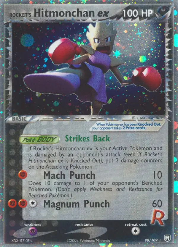 Rocket's Hitmonchan ex 98 — Team Rocket Returns 98, Holofoil finish