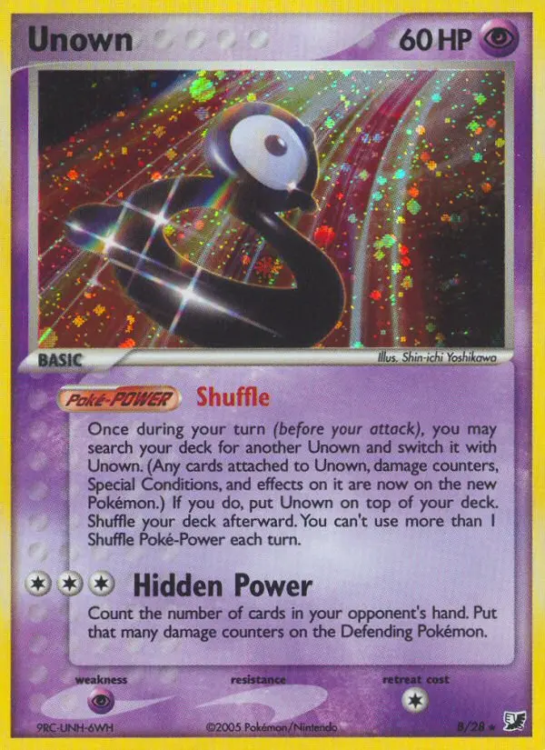 Unown B card from Unseen Forces