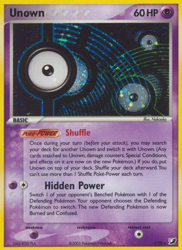Unown I — Unseen Forces I, Holofoil finish