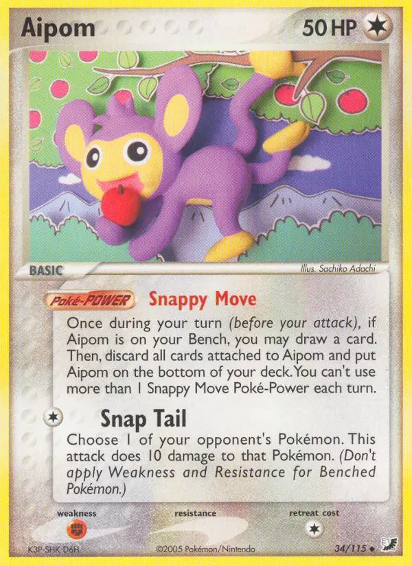 Aipom 34 card from Unseen Forces