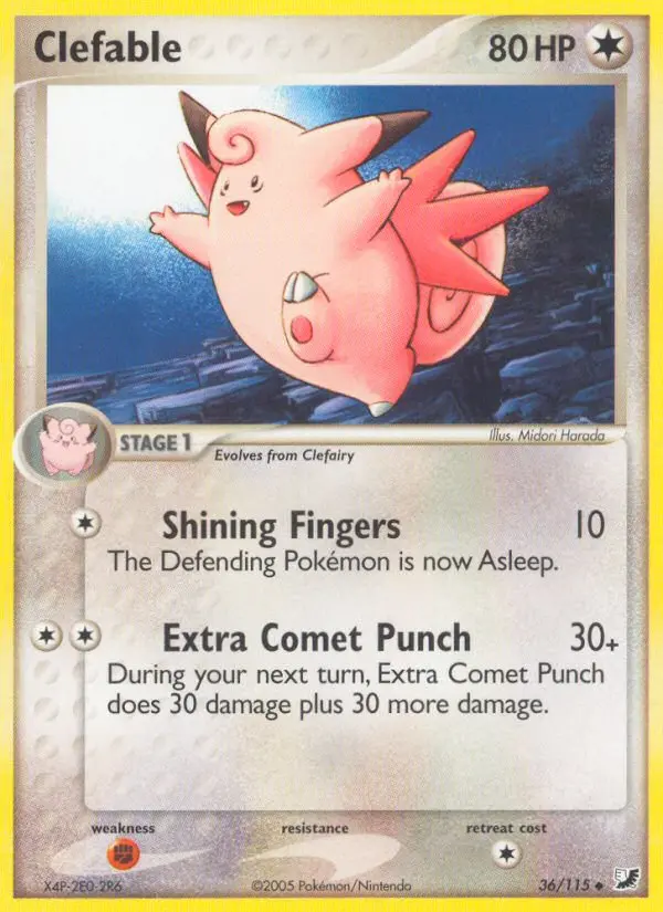 Clefable 36 card from Unseen Forces