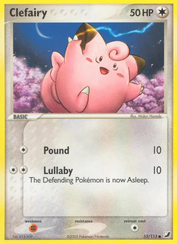 Clefairy 53 card from Unseen Forces