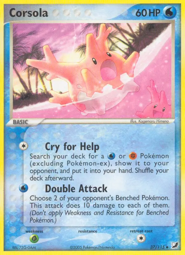 Corsola 37 card from Unseen Forces