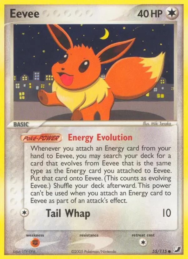 Eevee 55 card from Unseen Forces