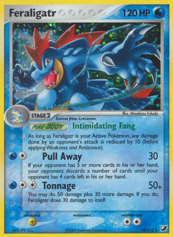 Feraligatr 4 card from Unseen Forces