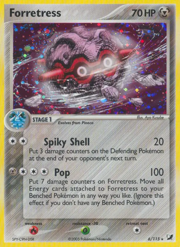 Forretress 6 card from Unseen Forces