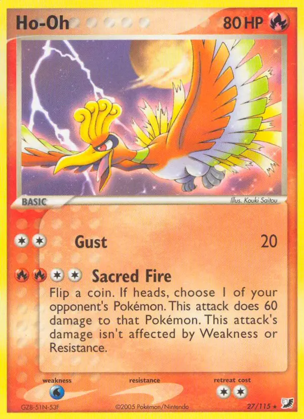 Ho-Oh 27 card from Unseen Forces