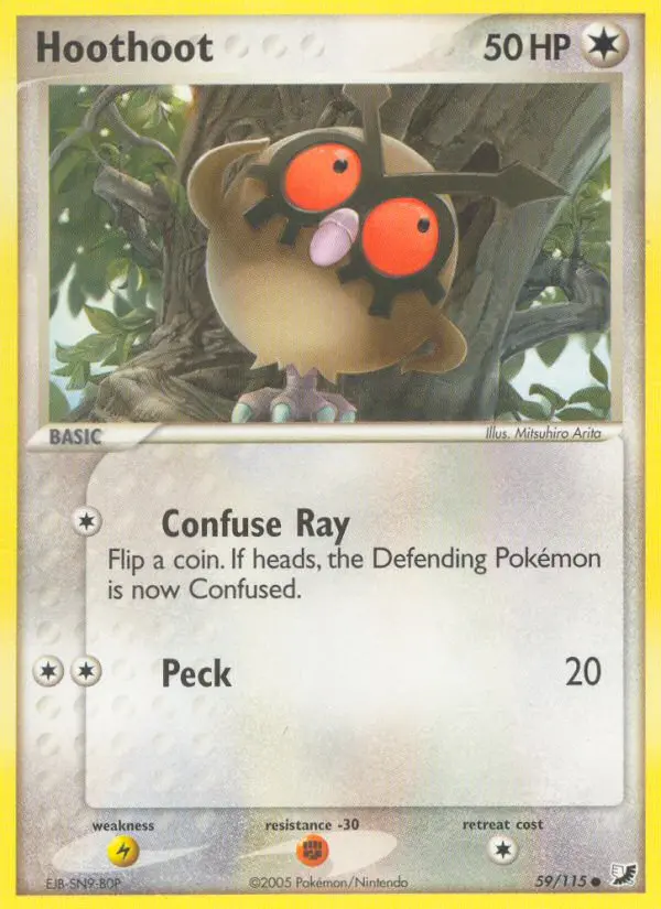 Hoothoot 59 card from Unseen Forces